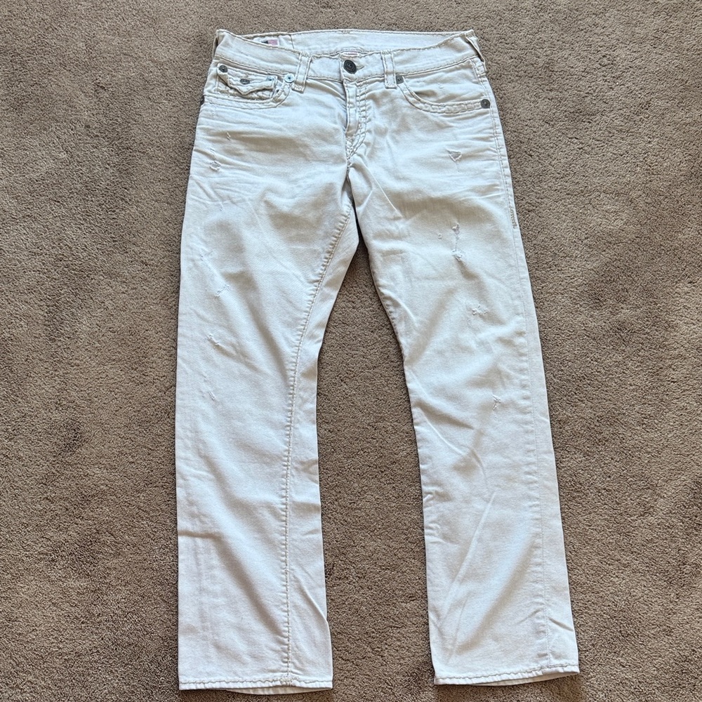 Men's True Religion White Jeans